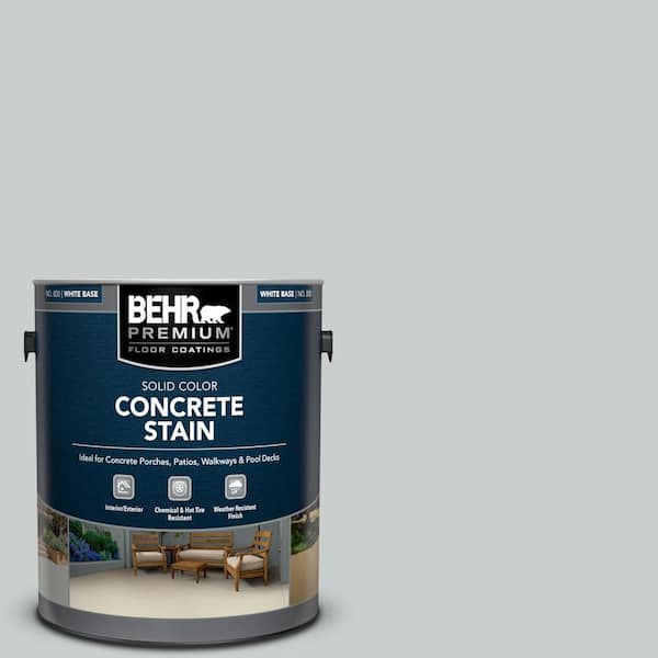 BEHR PREMIUM 1 gal. #PFC-61 Foggy Morn Solid Color Flat Interior/Exterior Concrete Stain