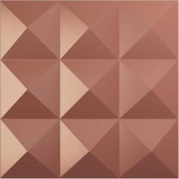 Ekena Millwork 11-7/8"W x 11-7/8"H Benson EnduraWall Decorative 3D Wall Panel, Champagne Pink (Covers 0.98 Sq.Ft.)