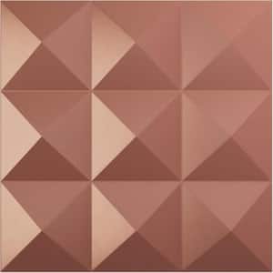 Benson Champagne Pink 4/5 in. x 1 ft. x 1 ft. Pink PVC Decorative Wall Paneling 12-Pack
