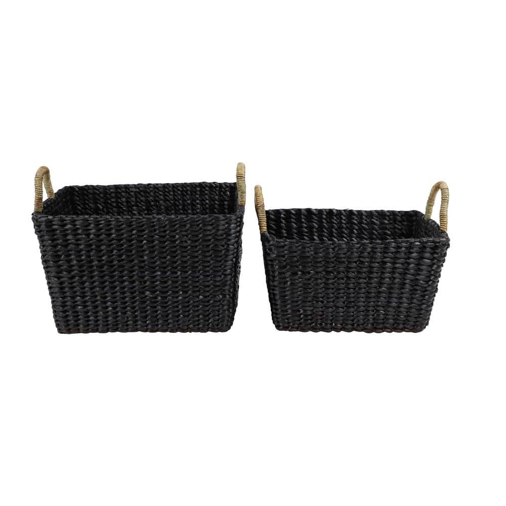 Rectangular Seagrass Storage Basket with Banana Leaf Handles
