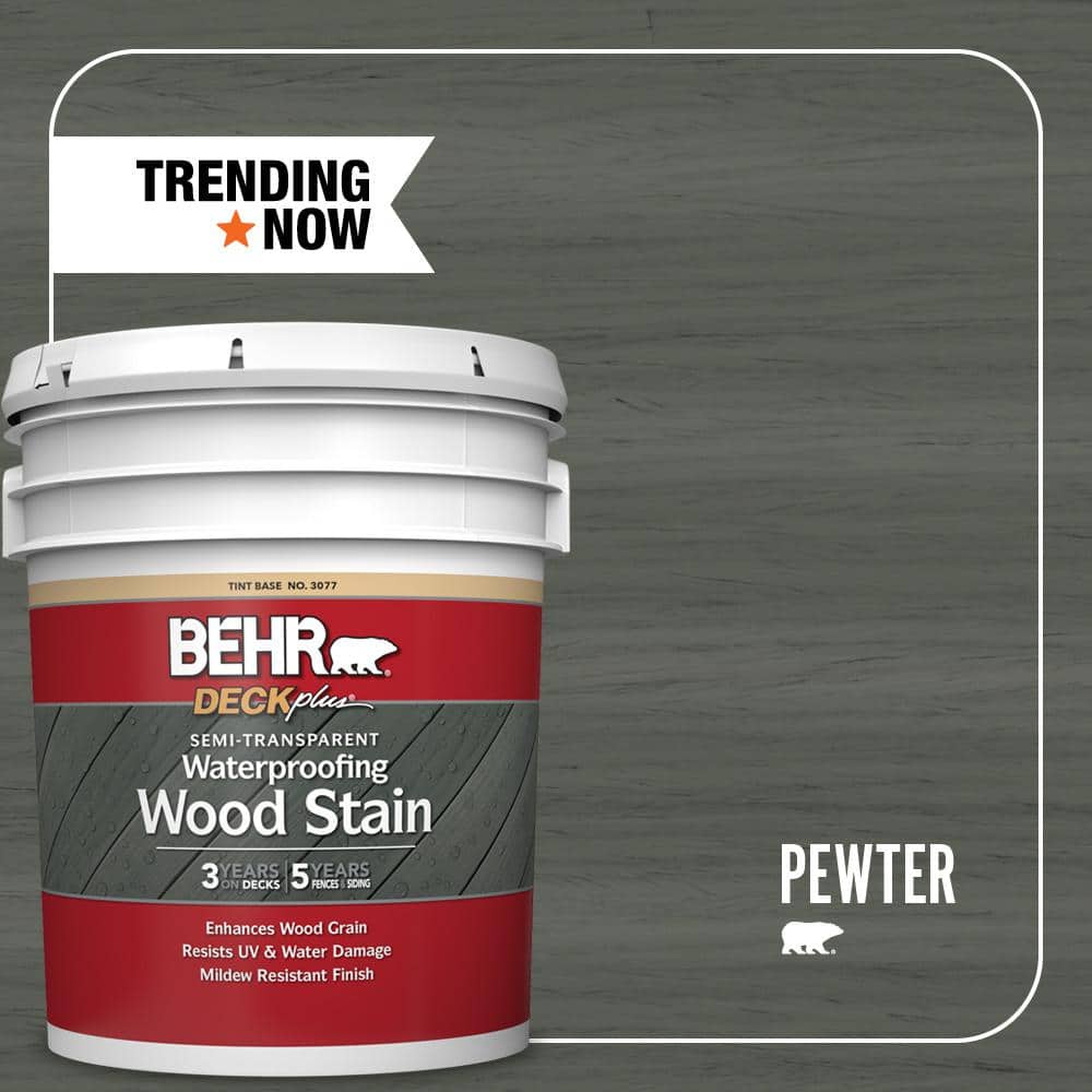 5 gal. #ST-131 Pewter Semi-Transparent Waterproofing Exterior Wood Stain
