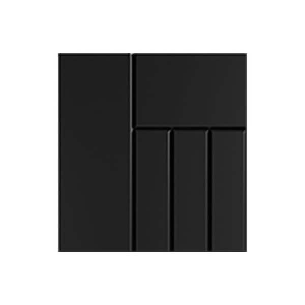 Daytona 7.25 in. W x 0.625 in. D x 7.25 in. H Black Cabinet Door Sample Pitch Black Matte