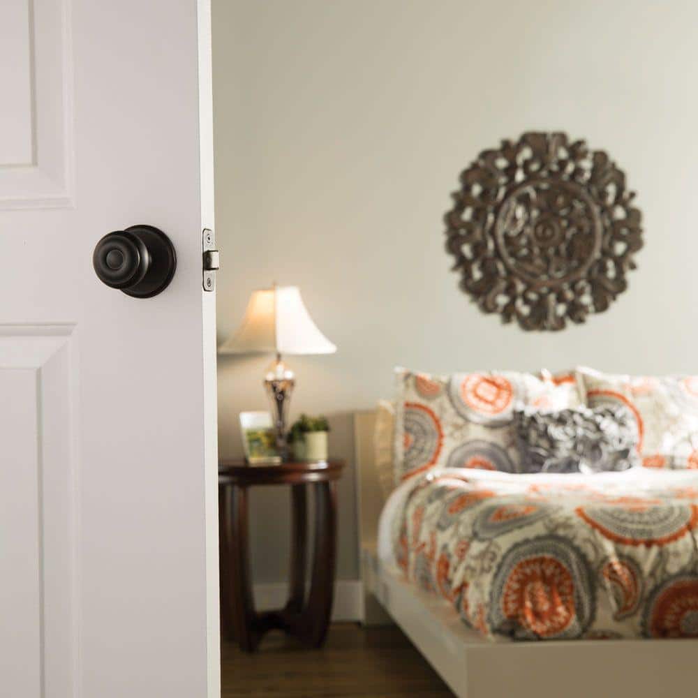 Antique Pewter Round Passage Hall and Closet Door Knob