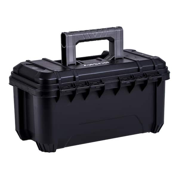 Husky 16 in.W Black Plastic Portable Hand Tool Box with Metal Latches  235574 - The Home Depot