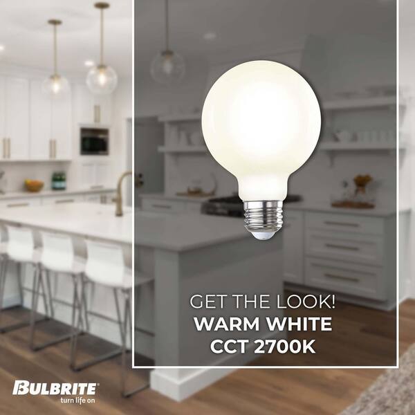 Bulbrite 60-Watt Equivalent G25 Milky Dimmable Decorative Filament LED Light Bulb Warm White (2-Pack) Bulbrite 60-Watt Equivalent G25 Milky Dimmable Decorative Filament LED Light Bulb Warm White (2-Pack)