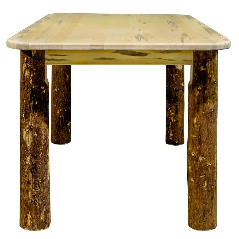 Rustic Reclaimed Pine 72" Extendable Dining Table for Six