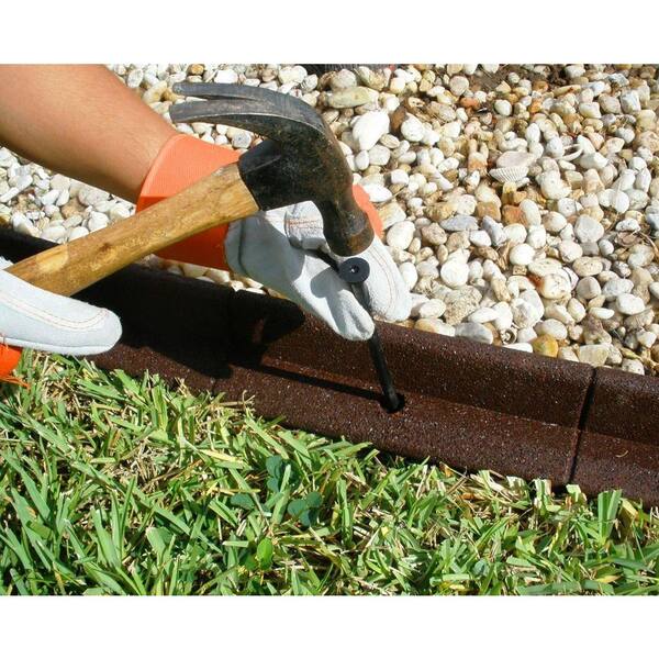 Vigoro Ecoborder 4 Ft Brown Rubber Landscape Edging 6 Pack Ecobrd Brn 6pk The Home Depot