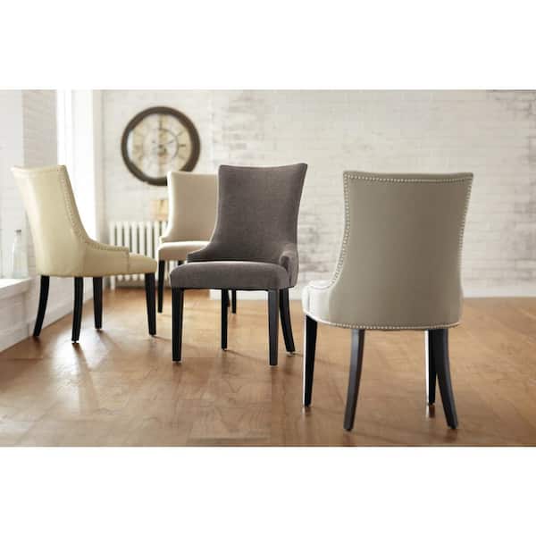 Unbranded Becca Grey Leather Dining Chair