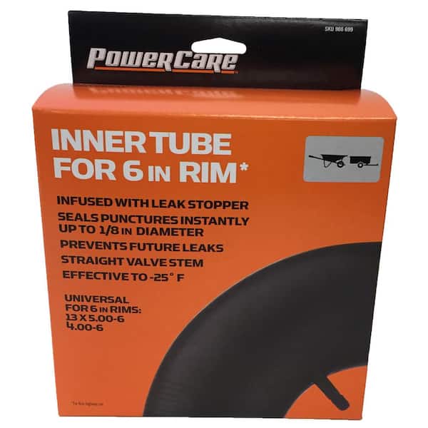 Powercare Replacement Inner Tube with Leak Stopper for Wheelbarrow Tires with 6 in. Rim
