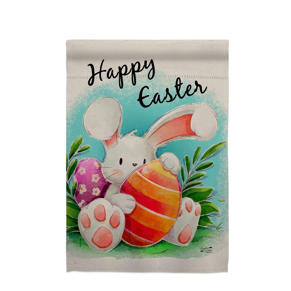 Spring Easter Outdoor Eggs Bunny Bathroom Shower Curtain Set Waterproof Fabric 
