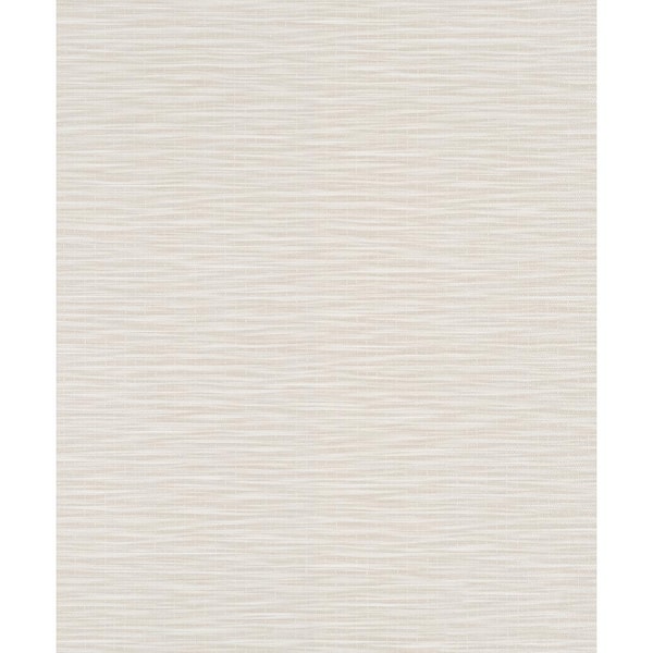 Unbranded Textured Weave Light Beige Matte Finish Vinyl on Non-Woven Non-Pasted Wallpaper Roll