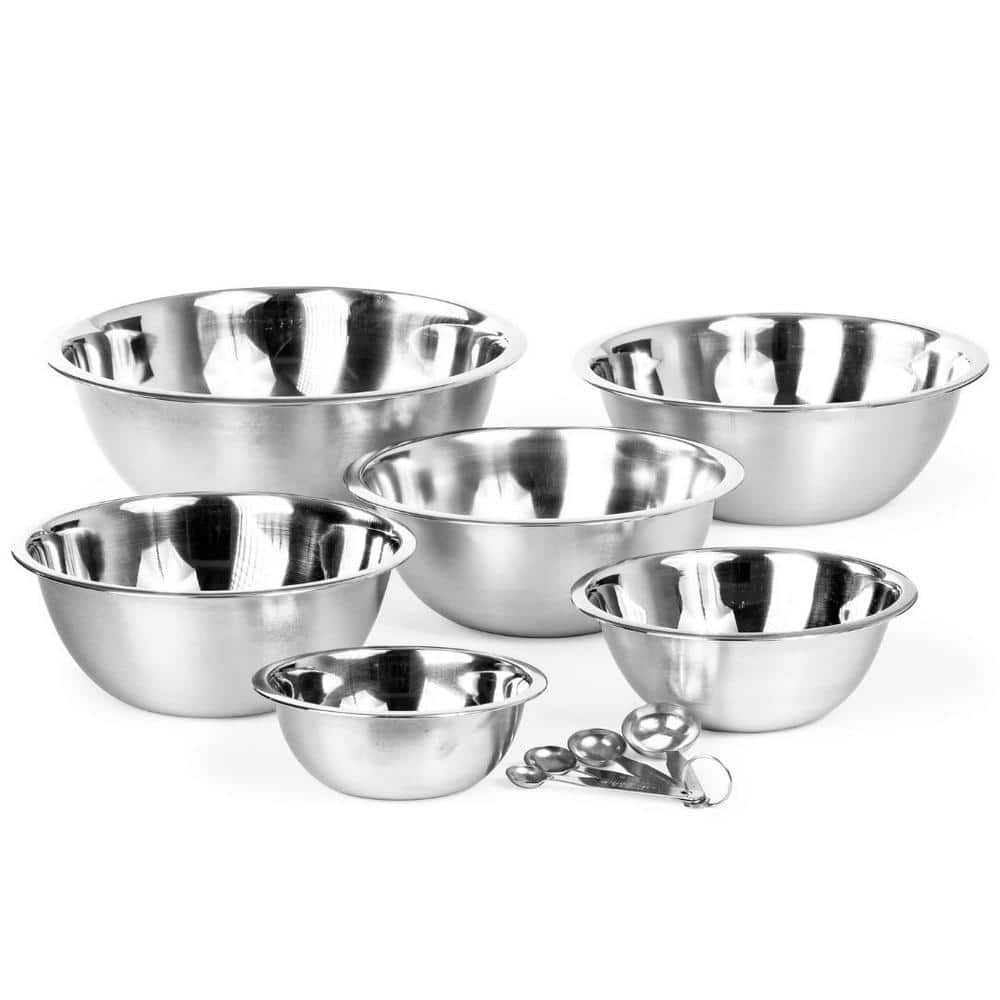 LEXI HOME 10 Piece High Quality Large Stainless Steel Mixing Bowl