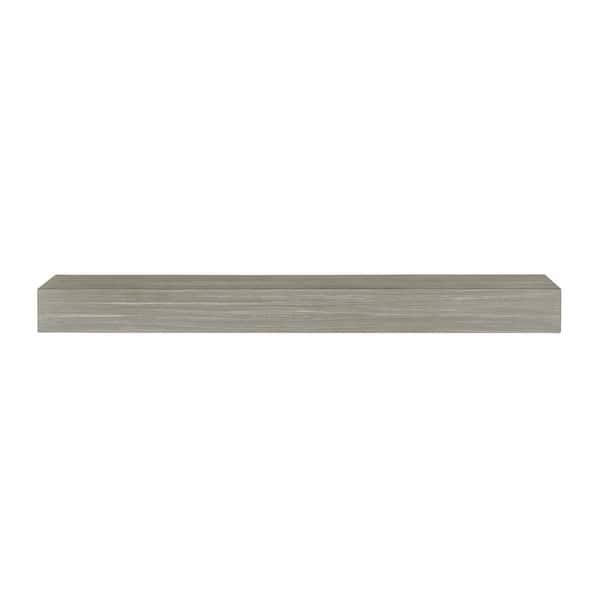 Pearl Mantels 6 ft. Graywash Non-Combustible Cap-Shelf Mantel