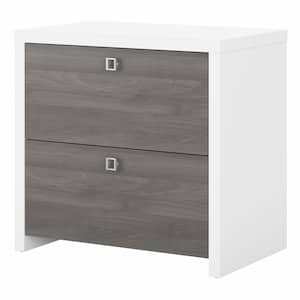Echo Pure White/Modern Gray Lateral File Cabinet