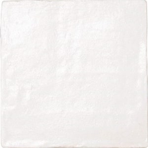 White 4 in. x 4 in. Polished and Honed Ceramic Mosaic Tile Sample