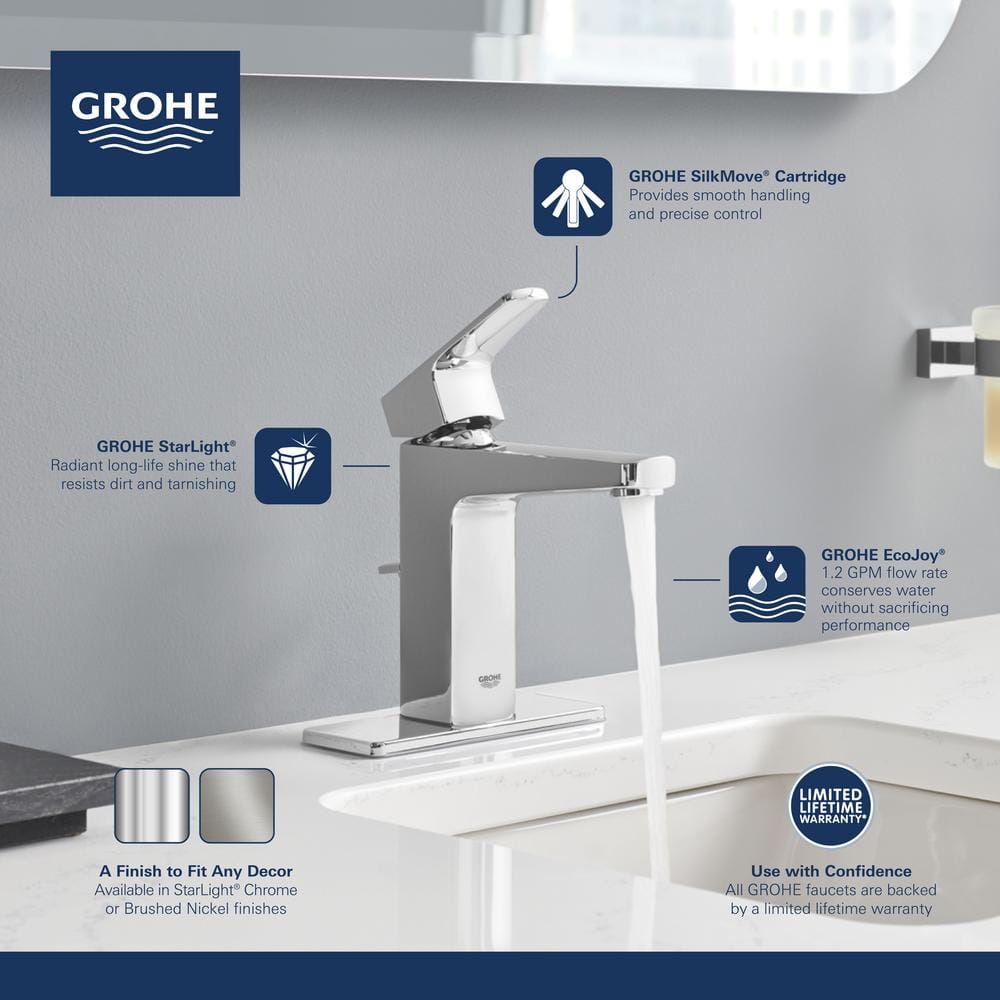 Tallinn Starlight Chrome Single-Handle Bathroom Faucet