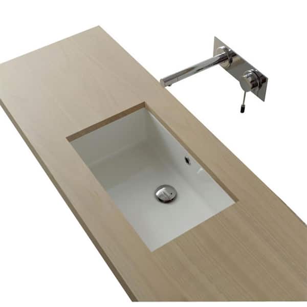 Miky Undermount Bathroom Sink in White