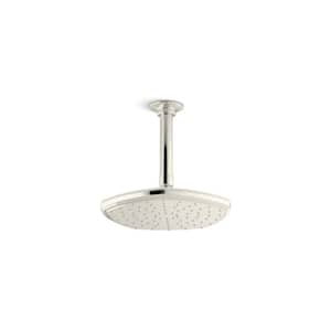 Occasion 1-Spray Patterns with 2.5 GPM 8 in. Wall Mount Fixed Shower Head in Polished Nickel