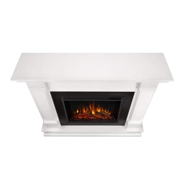 Real Flame Silverton 48 In Electric Fireplace In White G8600e W The Home Depot