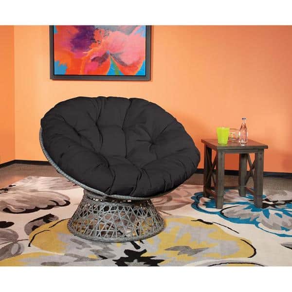 Black deals papasan chair