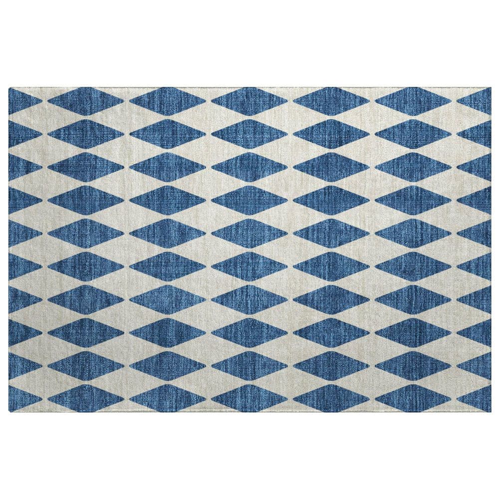 Dream Shag Premium Machine Washable Abstract ADS578 Navy 3 ft. x 4 ft. Area Rug price history on PriceWatchPro