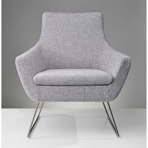 Amelia 37 in. Gray Polyester Balloon Chair