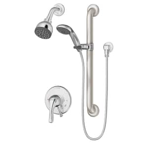 Origins 1-Handle 1-Spray Shower Trim with Hand Shower in Polished Chrome - 1.5 GPM (Valve not Included)