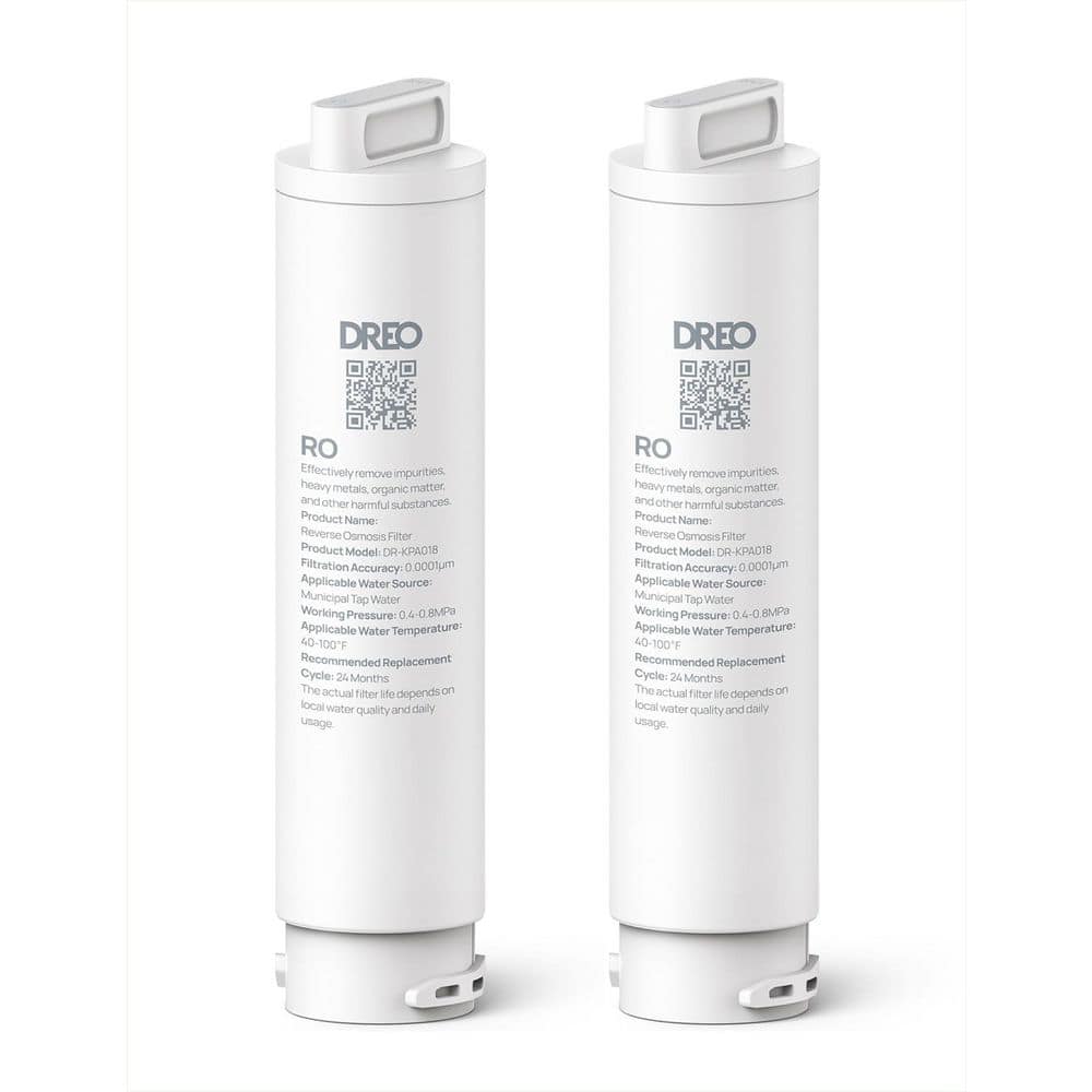 2-Pack Reverse Osmosis Replacement Filter, Removes 99.99% of Contaminants, 6-12 Month per Cartridge, SGS Tested price history on PriceWatchPro