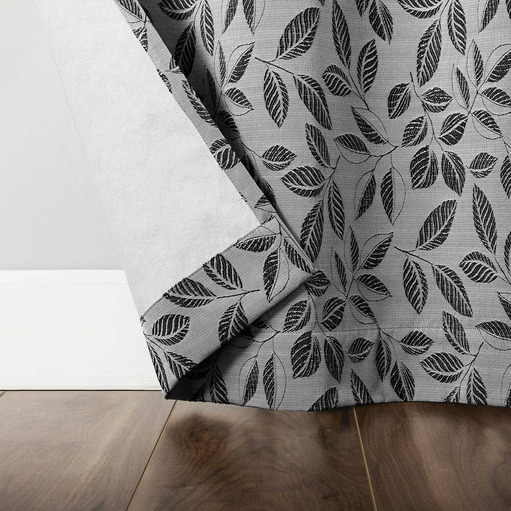 Pearl Gray Polyester Blackout Grommet Curtain Panel, 40" x 84"