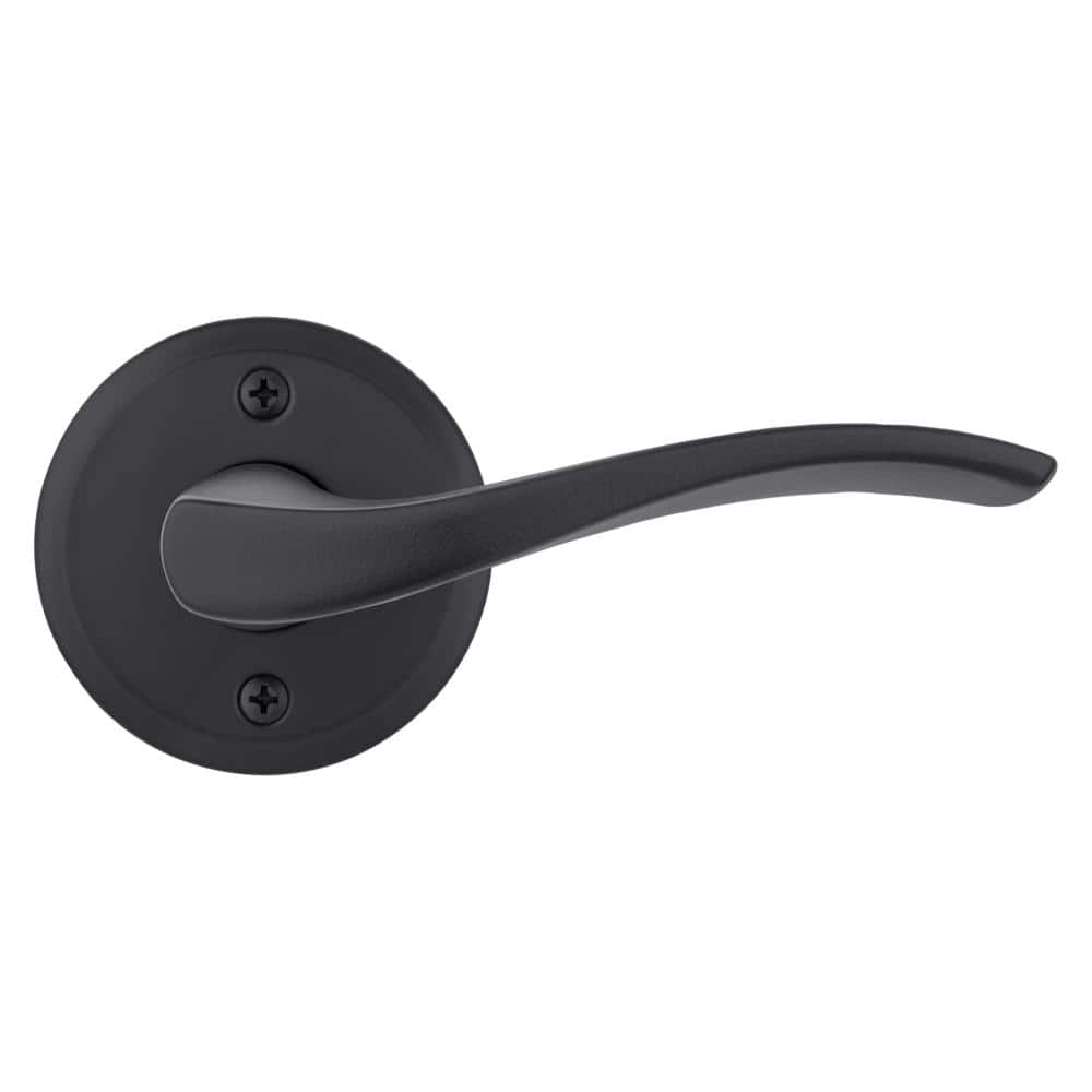 Kwikset Sedona Matte Black HalfDummy Door Handle with Microban