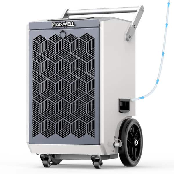 160 pt. 7,000 sq. ft. Bucketless Commercial Dehumidifier with Pump Drain Hose for Basement Warehouse in. White