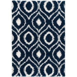 Laylin Navy 4 ft. x 6 ft. Shag Area Rug