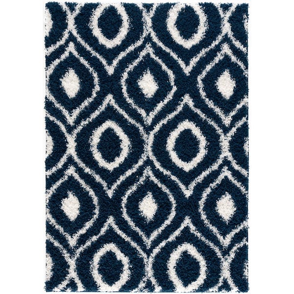 L'Baiet Laylin Navy 4 ft. x 6 ft. Shag Area Rug
