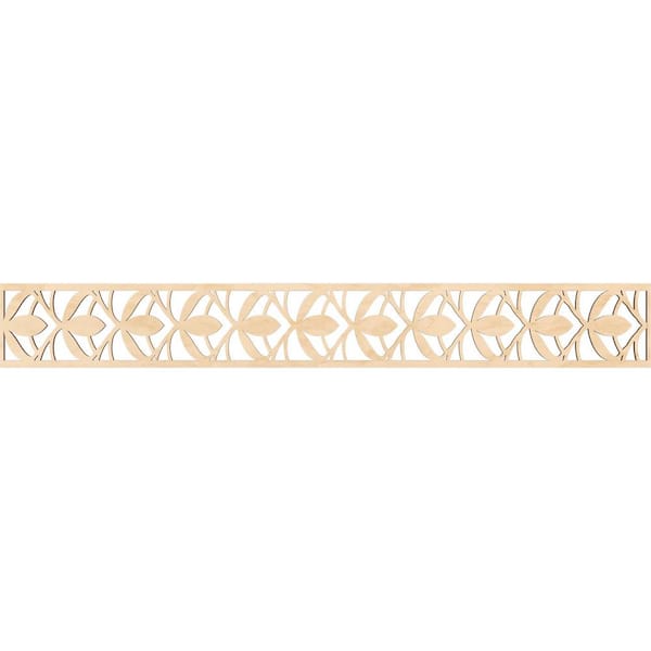 Ekena Millwork Salem Fretwork 0.25 in. D x 46.5 in. W x 6 in. L Birch Wood Panel Moulding