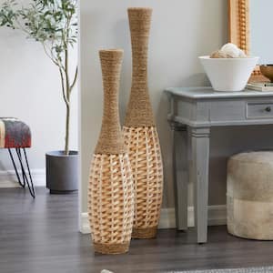 Brown Wood Bohemian Vase