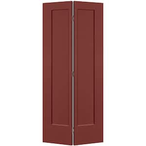 36 in. x 80 in. 1-Panel Lincoln Park Hollow Core Red Bluff Molded Composite Bi-Fold Door