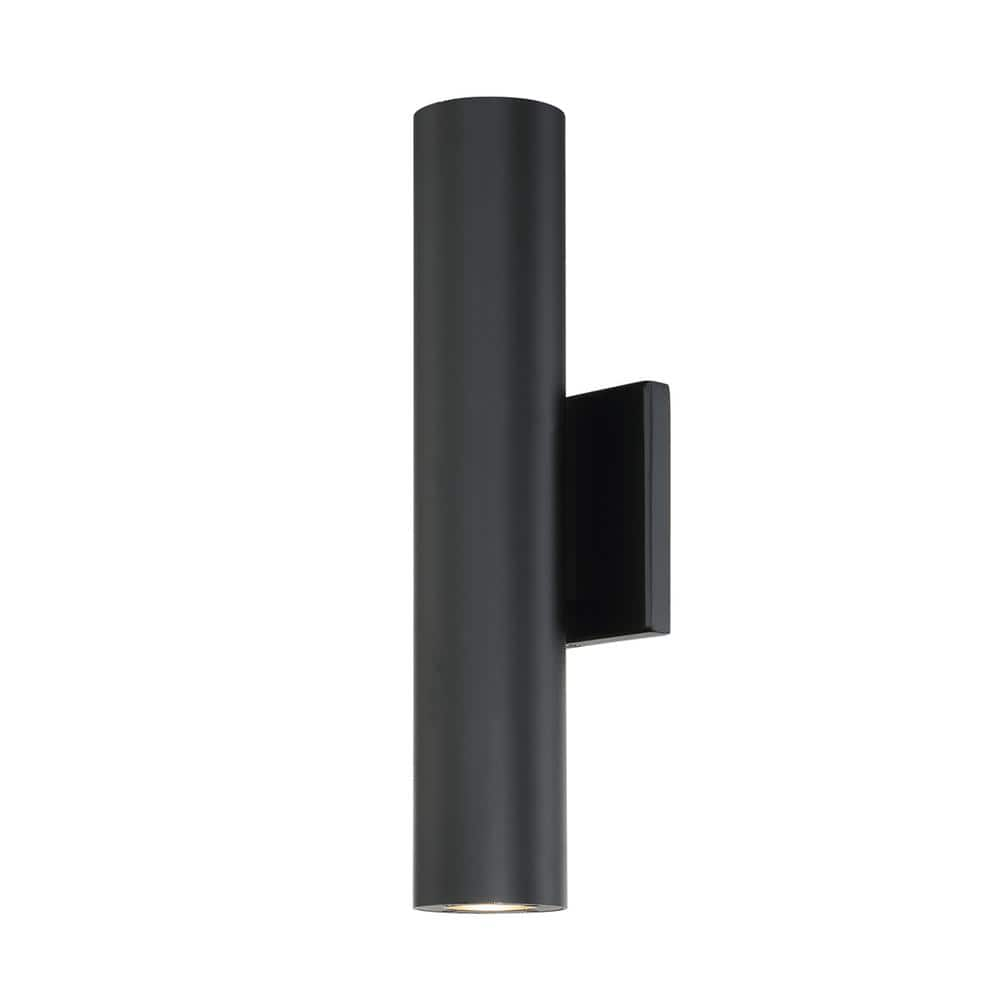 WAC Lighting Caliber 14 in. Black Integrated LED Outdoor Wall Sconce ...