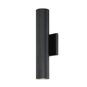 Caliber 14 in. Black Integrated LED Outdoor Wall Sconce, 3000K
