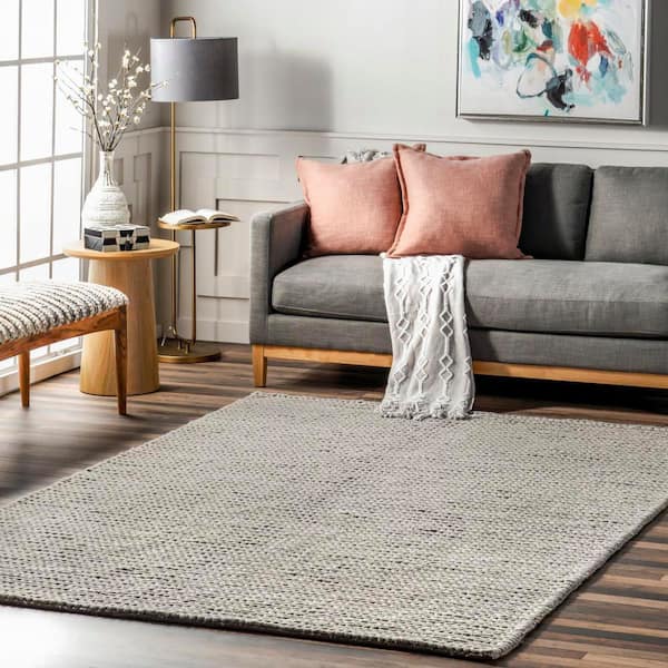Penelope Braided Wool Light Gray 4 ft. x 6 ft. Area Rug