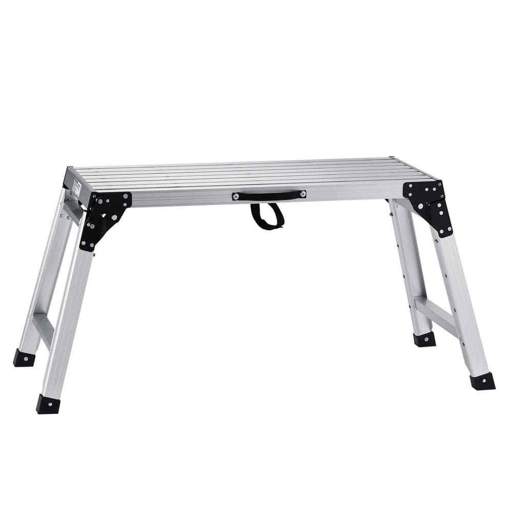 VEVOR 3.28 ft. length Aluminum Heavy Duty Work Platform 330 lbs. Folding Drywall Stool Ladder Work Bench with Portable Handle