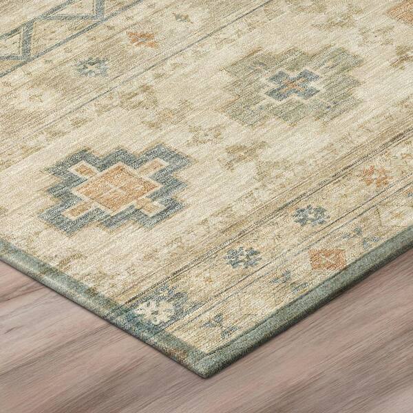 Chantille Machine Washable Indoor/Outdoor Abstract ACN3125 Linen 2 ft. x 7 ft. Runner Rug