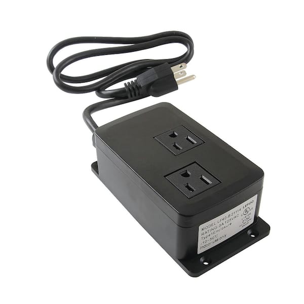 Trimscape Dual Outlet Sink Garbage Disposal Air Activated Power Module in Black