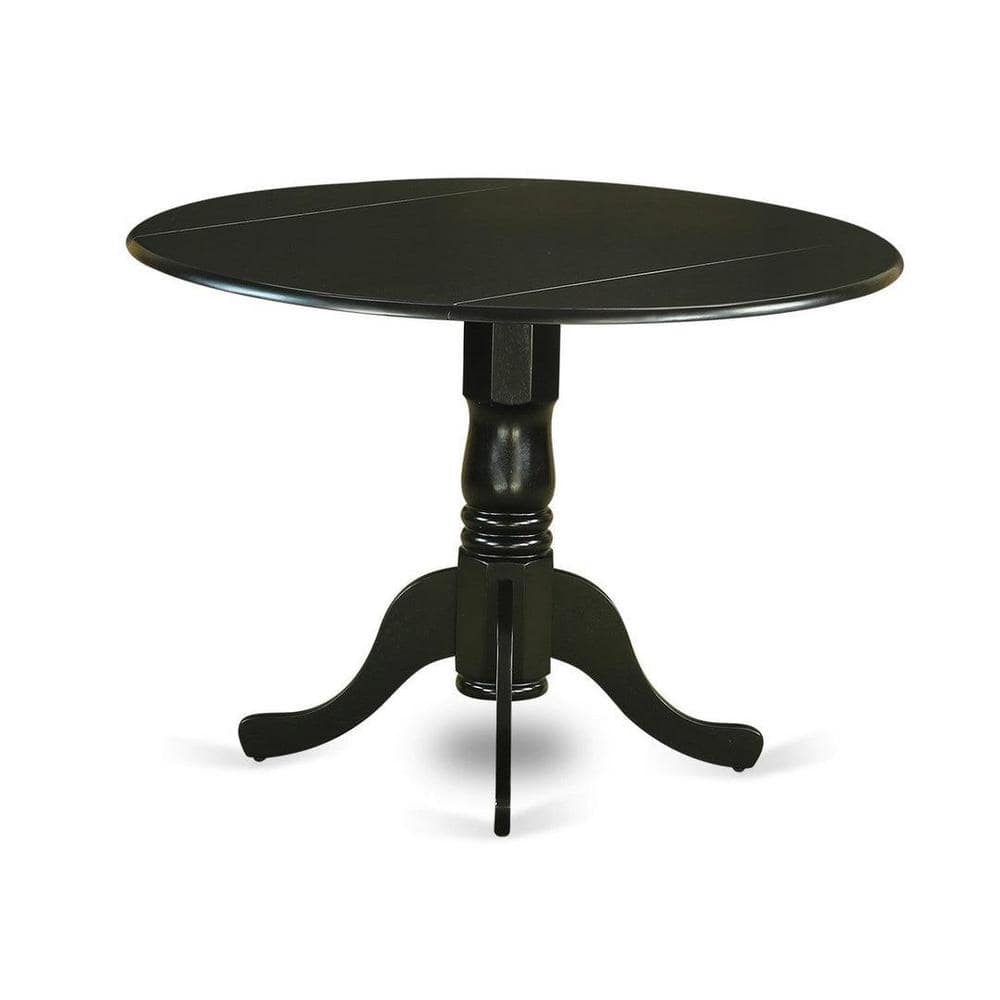 Modern Gotham Grey Linen and Black Rubberwood 3-Piece Dining Set