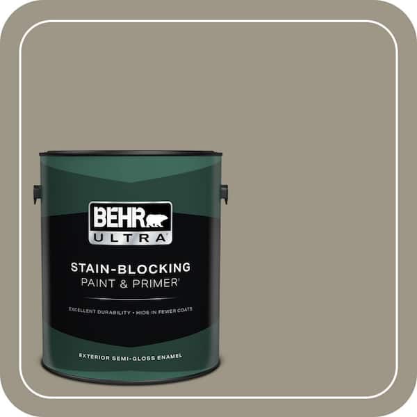 BEHR ULTRA 1 gal. Home Decorators Collection #HDC-CT-20 Greywood Semi-Gloss Enamel Exterior Paint & Primer