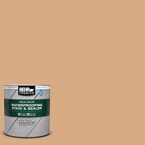 1 qt. #SC-127 Beach Beige Solid Color Waterproofing Exterior Wood Stain and Sealer