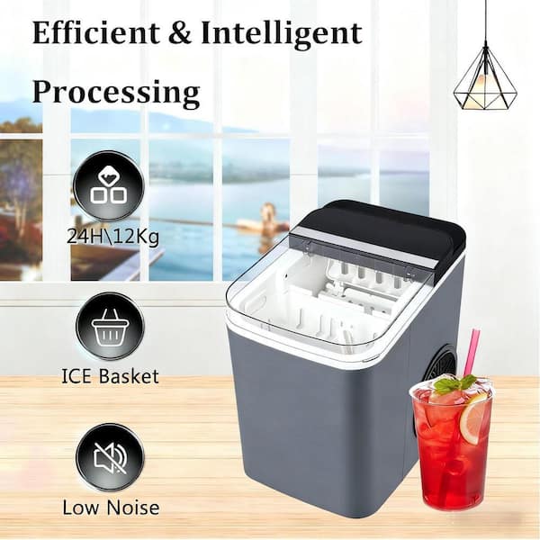 WOCK Nugget Ice Maker Countertop, Pebble Ice Machine with Chewable