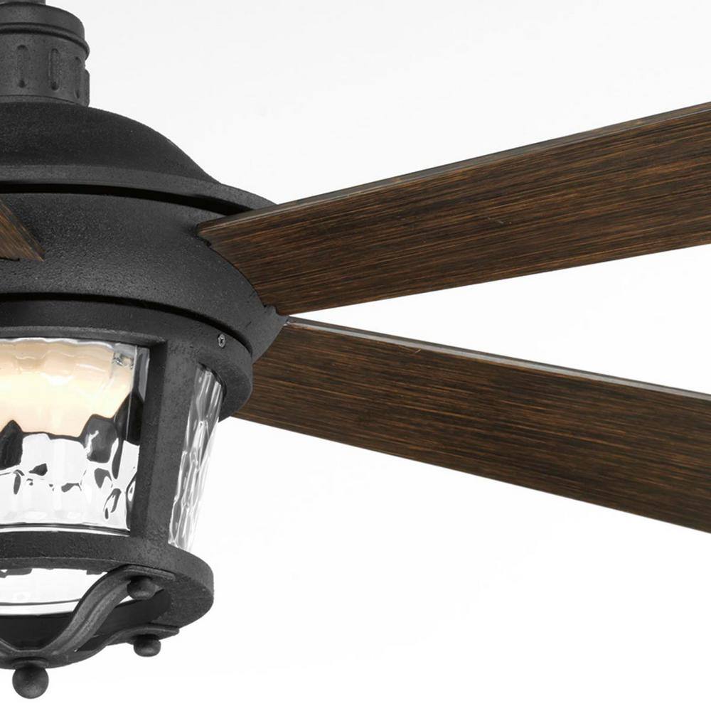 Smyrna 52" Black Ceiling Fan with LED Light and Remote