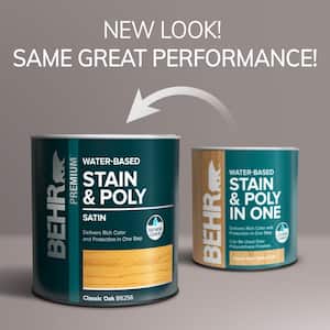 1 qt. #TIS-356 Classic Oak Satin Semi-Transparent Water-Based Interior Stain and Poly in One