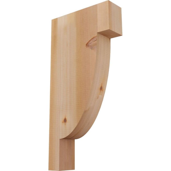 Ekena Millwork 3-1/2 in. x 12 in. x 24 in. Western Red Cedar Alpine Smooth Corbel