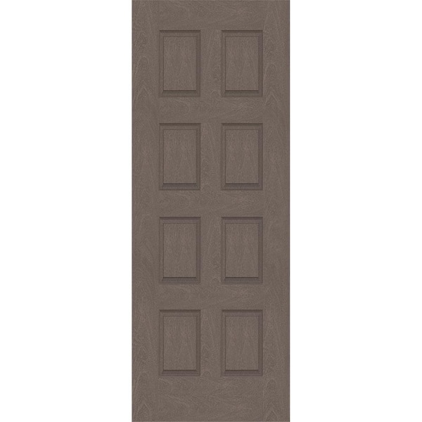 Steves & Sons Regency 36 in. W. x 96 in. Universal Handing 8-Panel Ashwood Stain Mahogany Fiberglass Front Door Slab
